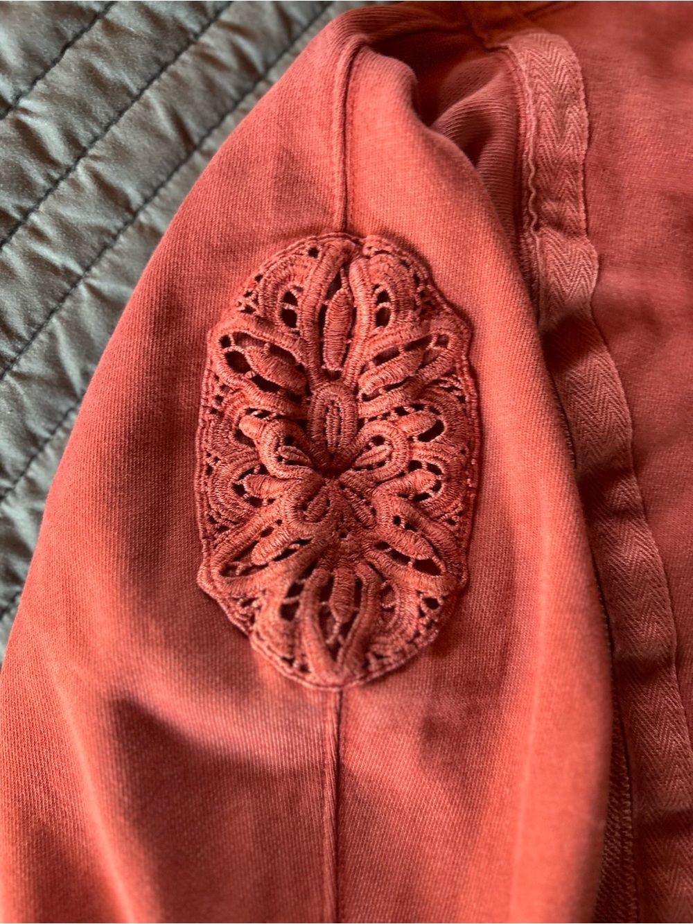 Aerie Coral Crewneck Sweatshirt - Picture 2 of 9
